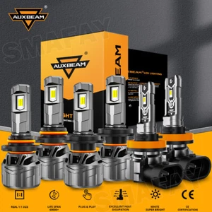AUXBEAM Canbus 9005 H7 H11 LED Headlight Hi/Lo Beam Fog Light Super Bright 6500K - Picture 1 of 17