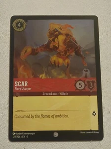 Scar Fiery Usurper 122/204 Common COLD FOIL Disney Lorcana – The First Chapter - Picture 1 of 10