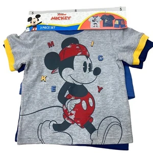DISNEY MICKEY MOUSE BOYS 3 PIECES SET OUTFIT SZ 5 NWT - Picture 1 of 5