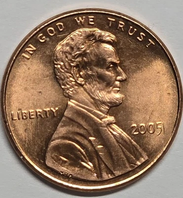  2005 Lincoln Penny No Mint Mark 2.5g Zinc High Grade Full Red DDR-001 💥Rare  - Image 1 of 4