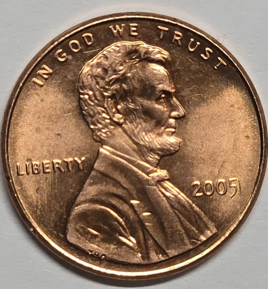  2005 Lincoln Penny No Mint Mark 2.5g Zinc High Grade Full Red DDR-001 💥Rare  - Image 1 of 4