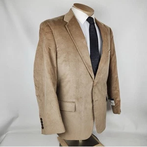 Stafford Essentials Mens Corduroy Sport Coat Wheat 44R  Classic Fit 552-8681 - Picture 1 of 4