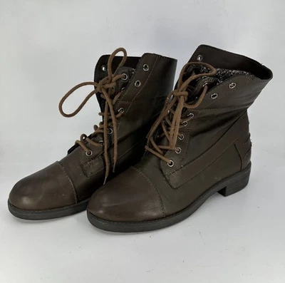 Botines Rampage para mujer MAYA marrón vegano con cordones talla 7,5 M usados Foto 1 de 4