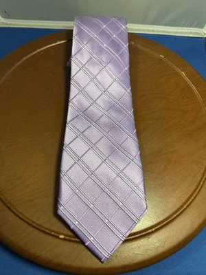 Corbata a rayas Eagle púrpura de seda metálica para hombre Foto 1 de 4