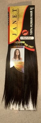 Extensión de cabello 100 % humano. Janet Perm Yaky. 12” pulgadas. Color #1B/33. 1 paquete por $35 Foto 1 de 2