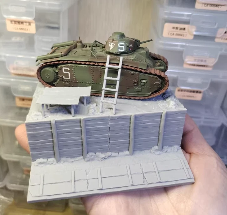 3D Printed 1/72 World War II German Tank platform Unpainted（no tank） - Image 1 of 4