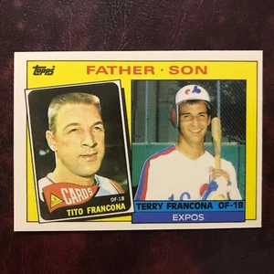 1985 Topps TIFFANY Set TERRY & TITO FRANCONA FATHER SON #134 NM/MNT+ *HIGH GRADE - Picture 1 of 2