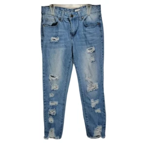 VIP Boyfriend Distressed Ankle Jeans Womens Size 2 Stretch - Bild 1 von 6