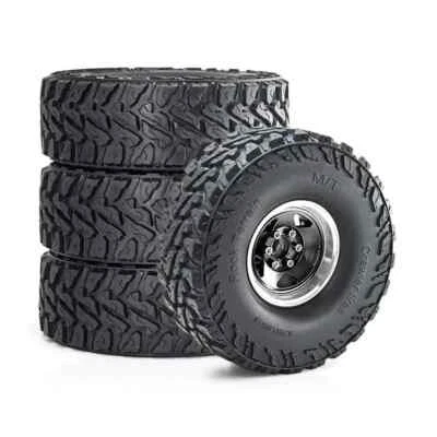 Juego de llantas de goma Beadlock de 1,9" para coche sobre orugas de radiocontrol de 1/10 TRX4 RC4WD D90 Foto 1 de 4