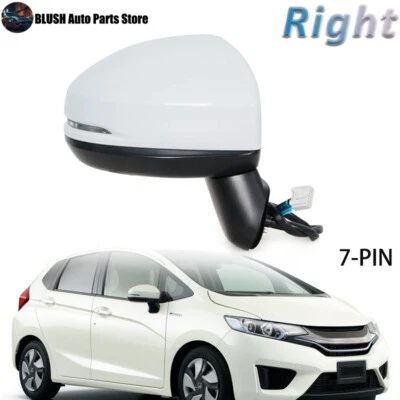 Espejo de puerta lateral derecho con lámpara plegable eléctrica para Honda Fit Jazz 2015-2017 GK5 Foto 1 de 4