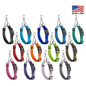 Biothane Adjustable Martingale Collar with Quick Release Buckle - Picture 1 of 34