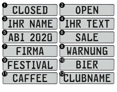 1 Schild WUNSCHTEXT bei Spei WARNUNG Blechschild Prägung 520 x 110 mm - Bild 1 von 4