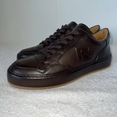 Polo Ralph Lauren Purple Label Jaemyn Brown Leather Low Top Sneaker Women SZ 7.5 - Image 1 of 4