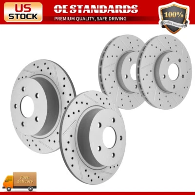 Rotores de freno de disco delanteros traseros para Ford C-Max 2013 2014 2015 2016 2017 Foto 1 de 4