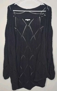 Maurices Womens Cardigan Size Medium Open Front Gray Long Sleeve - Picture 1 of 10