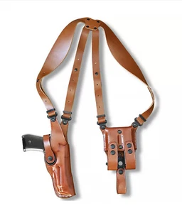 Fits Beretta Storm PX4 Compact 3.2”BBL Leather Shoulder Holster #1525# - Picture 1 of 12