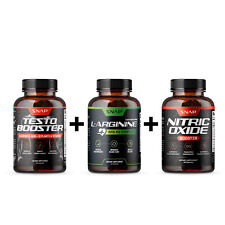 Nitric Oxide +L-Arginine + Testosterone Booster, Pre Workout, Muscle, Libido