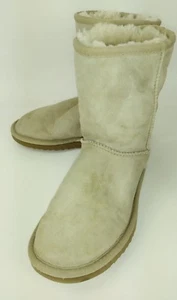 UGG Australia 5825 Womens Boots US 5 Beige Suede Fur Lined Classic Short 2495 - Picture 1 of 10
