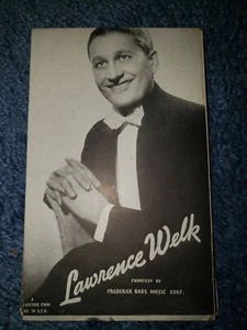 Cartolina Lawrence Welk anni 40-50 Mutoscopio Music Corp of America - Foto 1 di 2