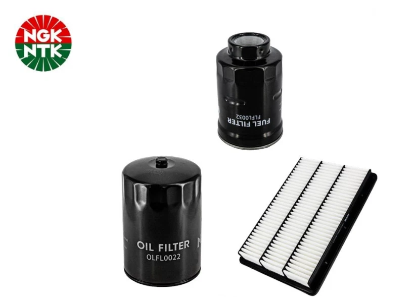 NTK NGK AIR OIL FUEL FILTER SERVICE KIT FOR MITSUBISHI PAJERO GLX NS NT 4M41T - image 1 of 1