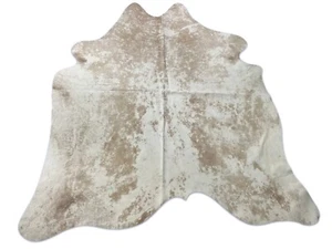 Distressed Cowhide Rug (no hair) Size: 6.5x6 feet D-075 - Picture 1 of 4