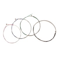 4x Golden Copper Violin Fine Tuners Adjusters w/ Strings Set for 4/4 Violin