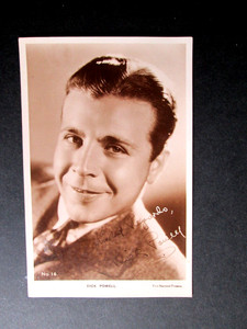 DICK POWELL  (1904-1963) AN  AMERICAN  ACTOR  -   A REAL PHOTOGRAPHIC CARD