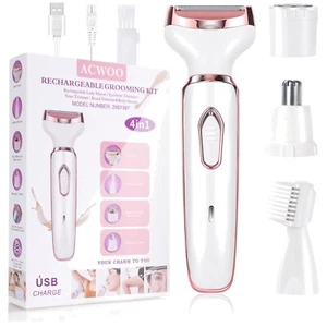 Damenrasierer Haarschneider Epilierer 4in1 USB Aufladbar Schmerzfrei für Haut - Bild 1 von 2