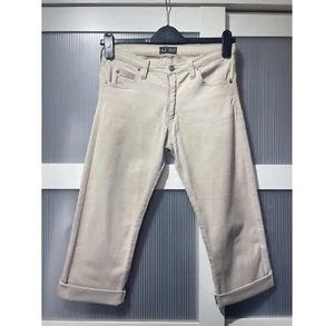 Vintage Armani Beige Denim Mid Rise Cropped Leg Jeans Size W27 - Picture 1 of 11