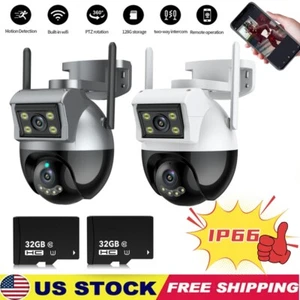 6MP HD WiFi Wireless 360° PTZ Outdoor Home Security Camera System Night Vision - Picture 1 of 19