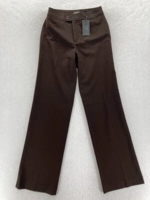NYDJ Dress Pants Women's 0 Brown Stretch Fabric Trouser leg Low Rise Straight - Image 1 of 4