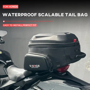 Tail Bag Expandable Helmet Bag Luggage Storage For HONDA CBR650R CB650R CB1000R - Picture 1 of 24