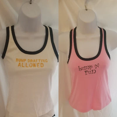 Pit Stop Women Racing Sleep/Intimate Tank Tops Shirt S Lot of 2 Bump N Run Gift - Image 1 of 4
