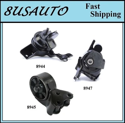 3 PIEZAS MONTAJE MOTOR Y TRANSMISIÓN APTO PARA HYUNDAI 2003-2005 TIBURON, 2001-2006 ELANTRA 2.0L-MT Foto 1 de 4