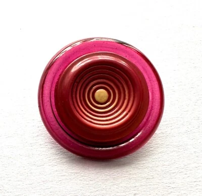 Large Vintage Pink Celluloid Button - Image 1 of 2
