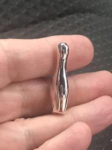 Circa 1950 MAFCO USA Silver Tone Bowling Pin Bowler Lapel Pin 1.25 Inch  - Picture 1 of 3