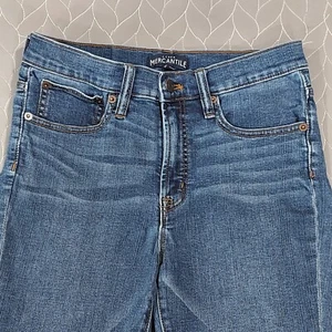 J. Pantalones de mezclilla ajustados Crew Mercantile para mujer 27 tiro medio elásticos  - Imagen 1 de 12