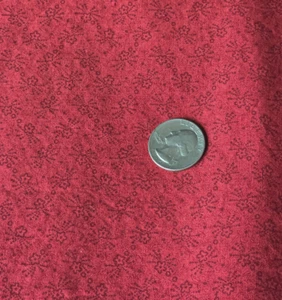 Tessuto Fiori Stella Margherita Rossa 2 Yds - Foto 1 di 3