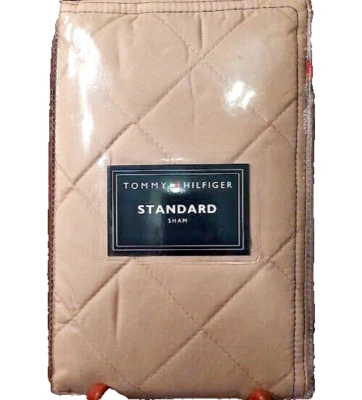 Tommy Hilfiger - Hilfiger Prep - 棕褐色 - 绗缝标准枕套 - 全新带盒 — 第 1/3 张图片
