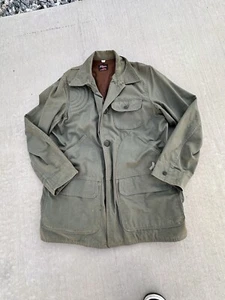 Vintage JC Higgins Jagdjacke L 60er Feldmantel grün Knopf Größe L  - Bild 1 von 12