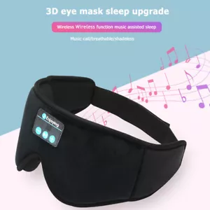 Schlafmaske mit Bluetooth Kopfhörer, 3D Schlafmaske Kabellos Musik Augenmaske - Bild 1 von 9