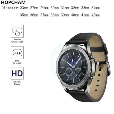 23-46mm Size Round Smart Watch Tempered Glass Screen Protector Film - Image 1 of 4