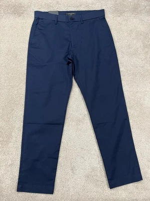 Pantalones Banana Republic Para Hombre 32x30 Azul Delgado Core Temp Chino Elástico Rendimiento Foto 1 de 4