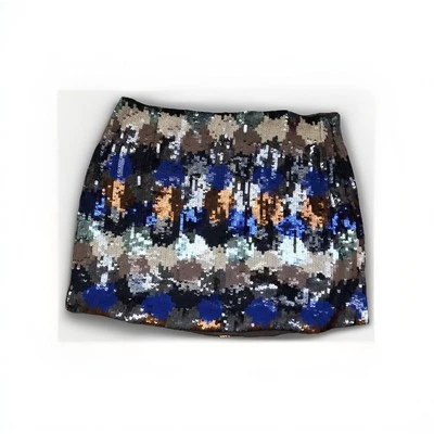 French Connection Womens Skirt 8 Colorful Sequin Paint Box Birthday Girl Zipper - Image 1 of 4