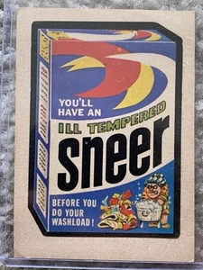 Topps Wacky Packages 1974 Vintage 6th Series Sneer Sticker, Tan Back - Picture 1 of 1