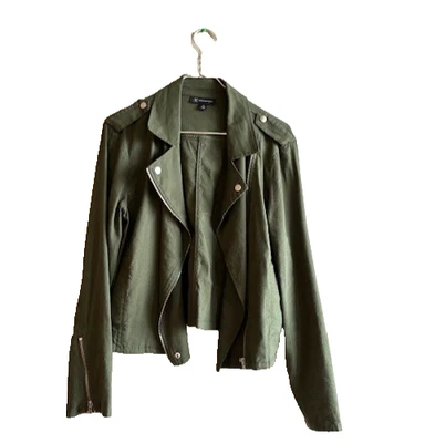 inc international concepts women's linen w/zippers jacket us size M - Image 1 of 4