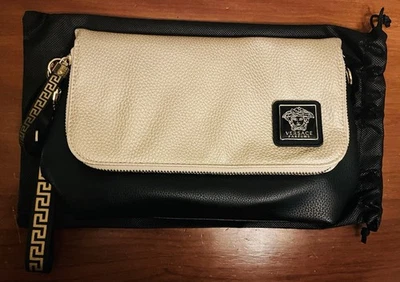 VERSACE Black And Gold Clutch For Women Crossbody Bag Authentic New In Packaging - Image 1 of 4