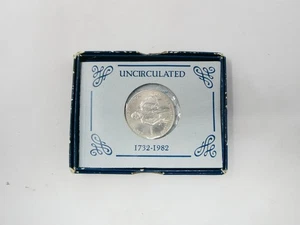 1982 United States Silver George Washington Half Dollar BU UNC Blue Mint Set - Picture 1 of 5