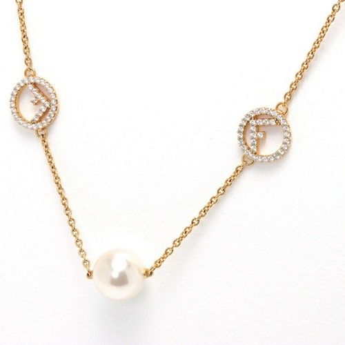 Collana FENDI F is Fendi metallo perle finte strass E 157773 GZl188s6