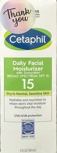 Cetaphil Gesichtsfeuchtigkeitscreme, tägliche ölfreie Gesichtsbehandlung mit LSF 15 4oz Ablaufdatum 10/26 - Bild 1 von 2
